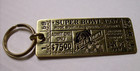 Vintage 1987 Super Bowl XXI Brass Key Chain Ticket Stub Broncos Vs Giants NFL 4" — photo 1