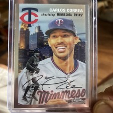 2023 Topps Chrome Platinum Carlos Correa CITY VARIATION SSP #54CV-81 Twins 1984