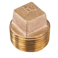 SMITH-COOPER 4385007710 Square Plug,Solid,1",125,Brz Nl