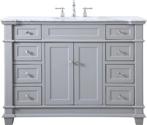 Elegant Grey 48 Bathroom Vanity-Stylish Storage - Picture 1 of 2
