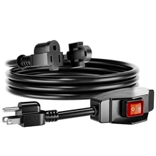 K KASONIC - 6 FT Extension Cord with Switch, 14/3 AWG Gauge 1875W/15A Grounde...