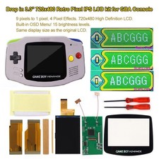 Easy Drop In V5 GBA 3.0" 720x480 Retro Pixel IPS Backlight LCD For Nintendo GBA