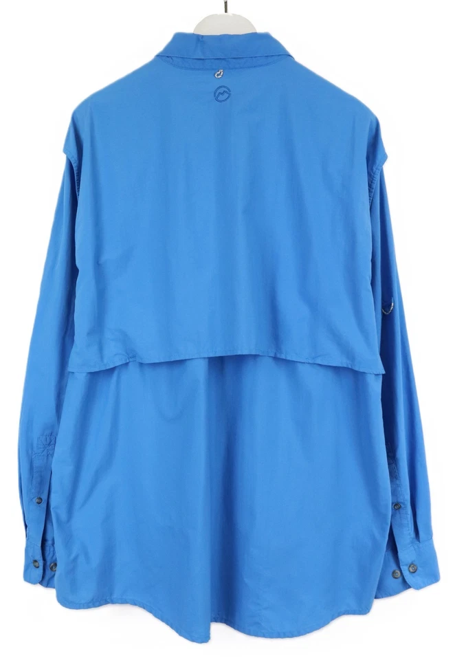 Magellan Angler Fit Shirt Jacket Men XL Blue Roll-Up Sleeves Outdoor Fishing - Image 2 of 4