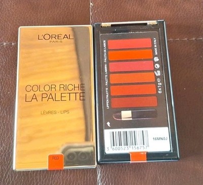 2x L'OREAL COLOR RICHE LA PALETTE LABBRA LIPS  ROSSO/RED Neu Versiegelt