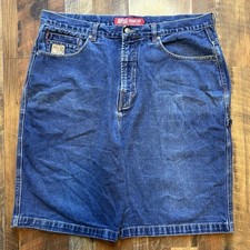 Vintage Y2K RP55 Baggy Wide Leg Skater Denim Grunge Hip Hop Carpenter Shorts