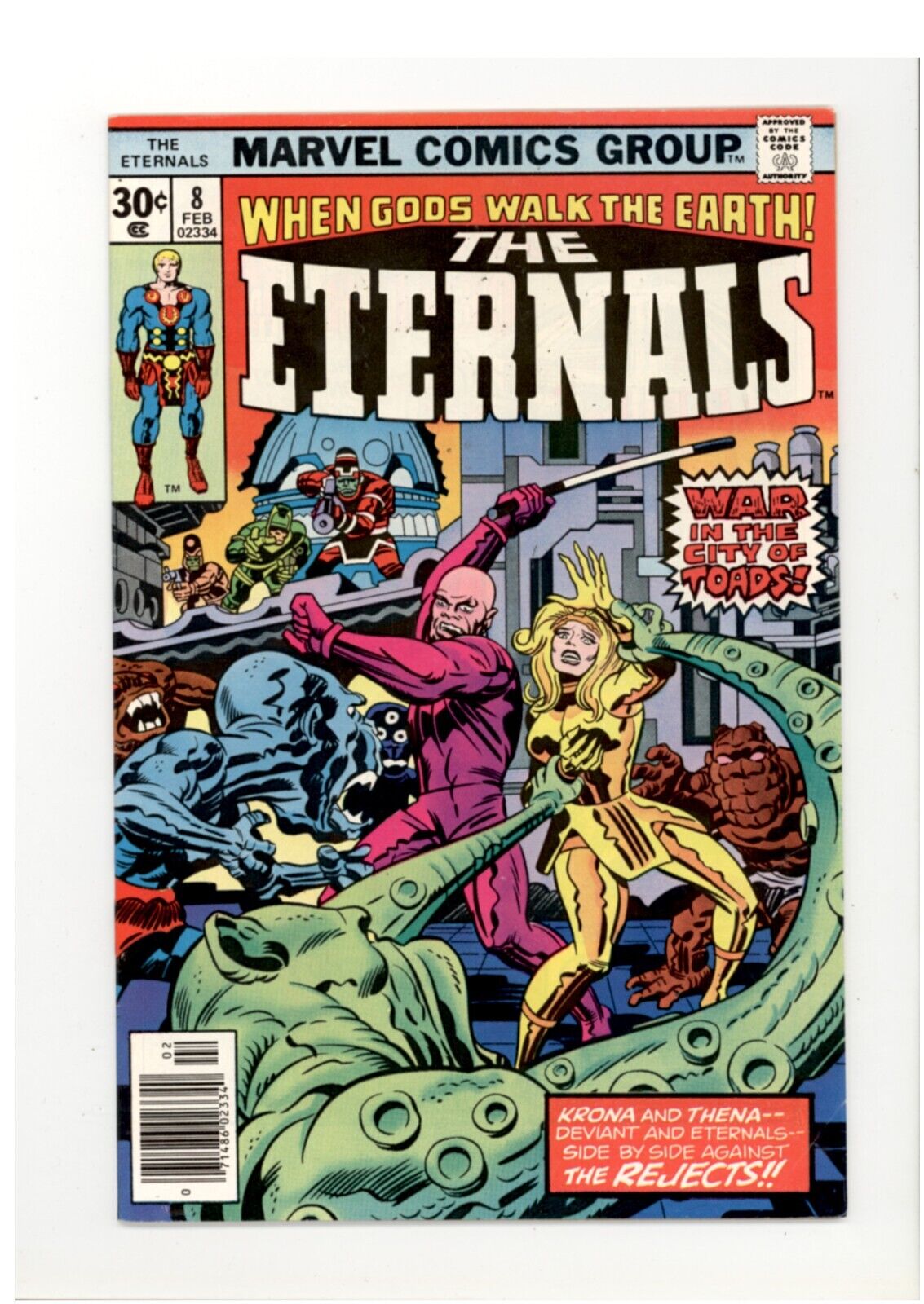 Eternals 8 F/VF 1st App. Karkas Jack Kirby 1977