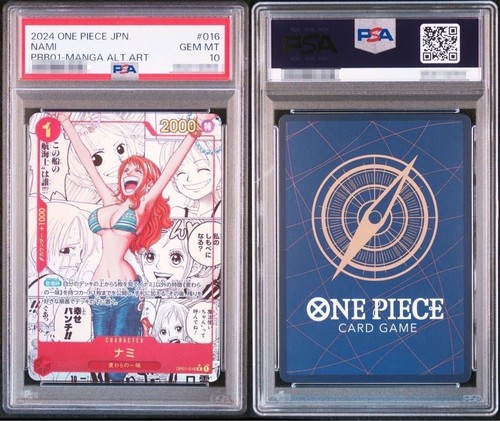 PSA 10 Nami OP01-016 ONE PIECE Card The Best Manga Alt Art Japanese PRB-01 - Picture 1 of 3
