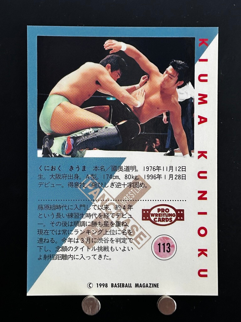 Kiuma Kunioku Pro Wrestling Card 113 Professional Japanese