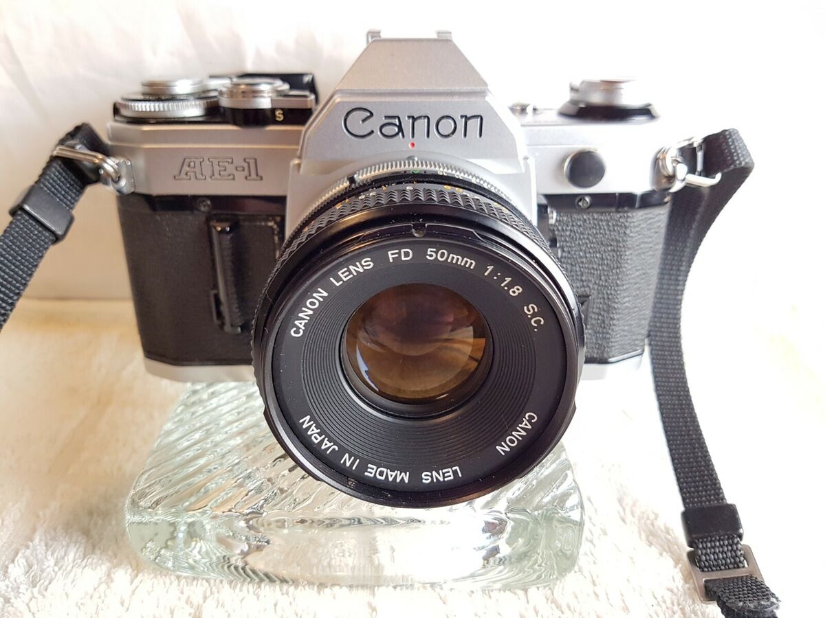 Silver Version Canon AE-1 Camera with Canon FD 50mm f1.8 Lens. | eBay