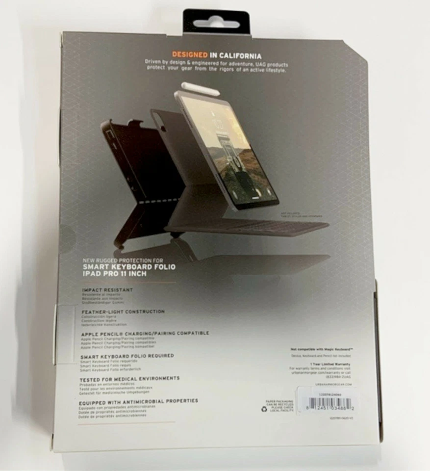 NEW UAG Scout Series Black Folio for Apple iPad Pro 11" (2nd gen) Rugged Protect - Image 2 of 4