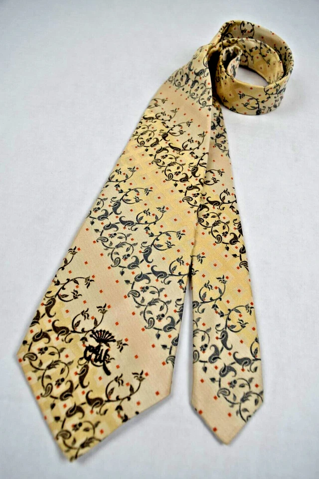 Corbata Cuello De Colección Años 50 60 Condesa Mara Country Paisley Floral Rayas Corbata 55" x 2.75" Foto 3 de 4