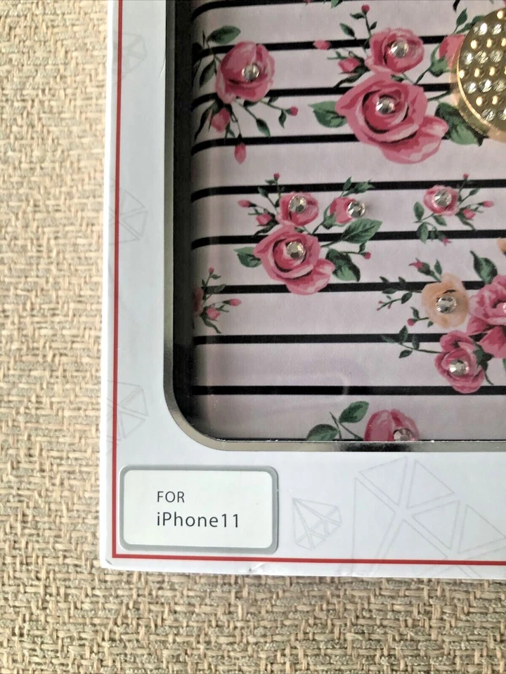 MyBat MyJacket Wallet Diamond Series for Apple iPhone 11 - Pink Fresh Roses - Image 4 of 4