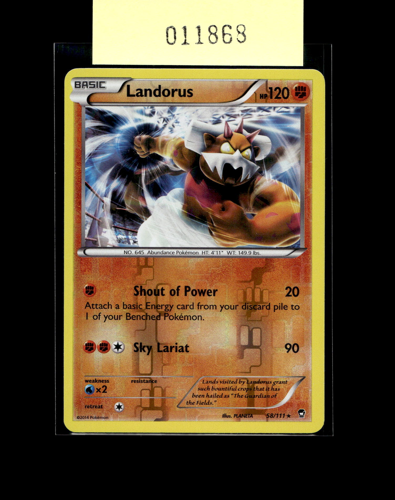 XY - Furious Fists #58/111 Landorus NM Reverse Holo
