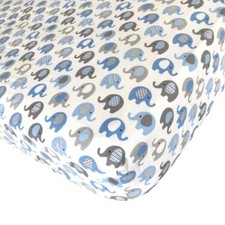 Vera Elephant Cotton Crib Fitted Sheet