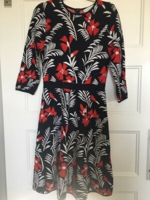 Brand New Carolina Herrera Womens Knit Dress Navy Blue/Red/White Size  Medium | eBay