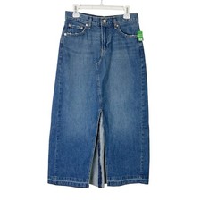 NEW Gap Denim Maxi Skirt Womens Size 28