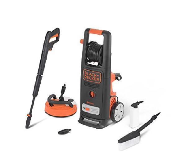BLACK & DECKER Idropulitrice ad Alta Pressione con Patio Cleaner e Spazzola Fiss
