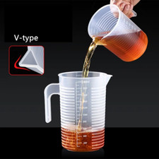 Large Plastic Measuring Cup with Lid Clear Graduated Beaker Mixing Jug UK