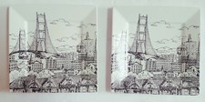 2 City Scenes 8” Salad Lunch Plates San Francisco 222 Fifth