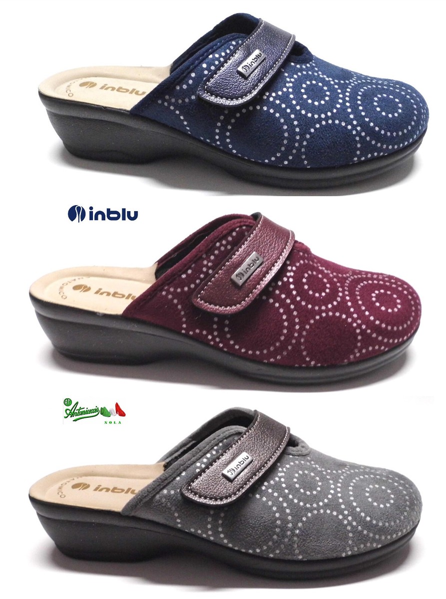 INBLU ciabatte pantofole donna solettaSOFT invernali tessuto
