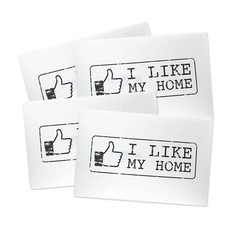 Set of 4 I Like My Home White Novelty Table Placemat Kitchen Dining Fancy Gift