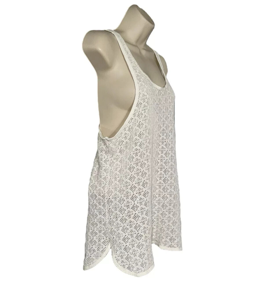 Women’s one size Electric Beach by Jantzen White Mesh Racerback Tank