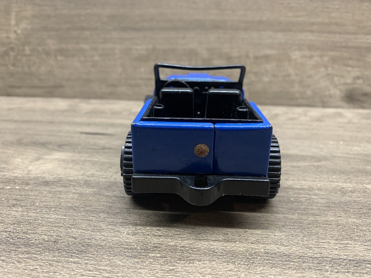 Vintage Tonka Blue and Hood Stripes Jeep 1979 812892 Metal
