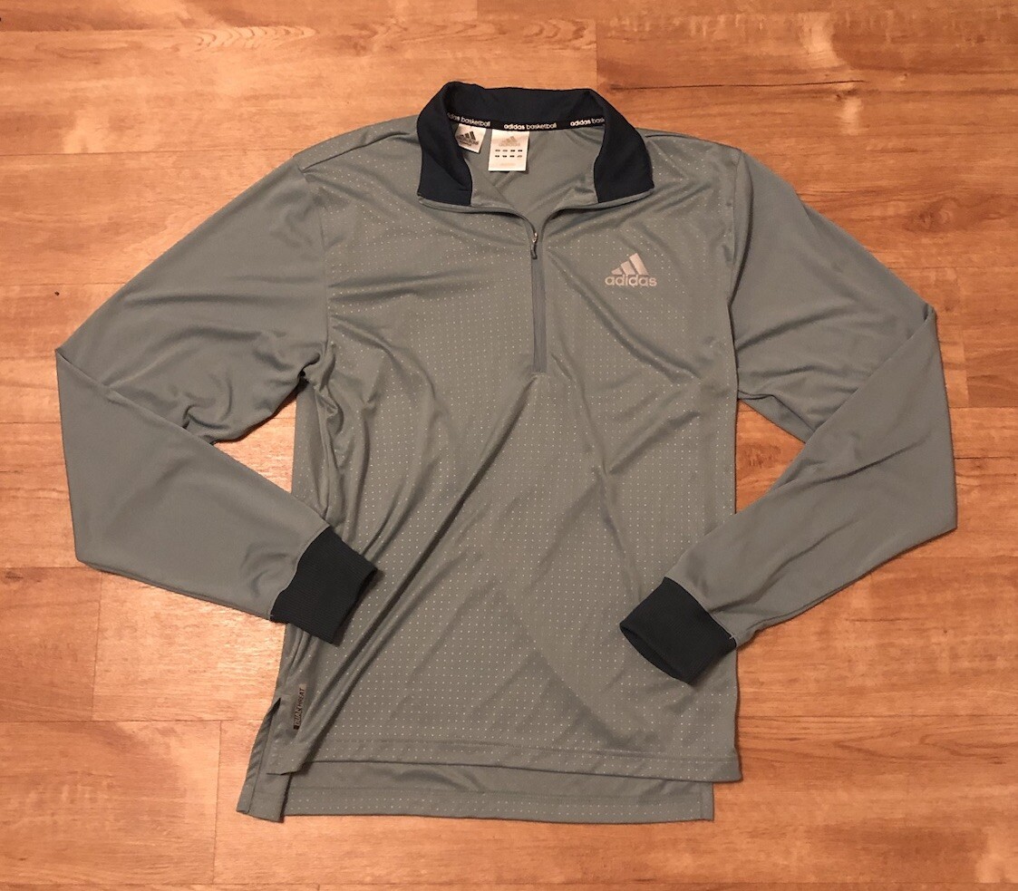 ALTRA maglia maglia basket adidas blu chiaro manica lunga taglia M CAMPIONE