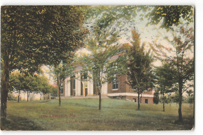 Postcard 1909 Coram Library, Bates College - Lewiston, ME VTG ME6.