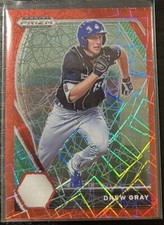 2021 Prizm Draft Picks Red Velocity Prizm Drew Gray #PDP93 Chicago Cubs