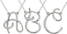 Diamond Initial Pendant