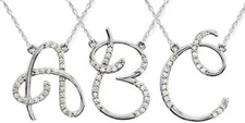 Diamond Initial Pendant
