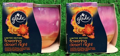 (4,12 /100g) 2x Glade by Brise DUFTKERZE Flowering Dessert 30 Stunden Brenndauer