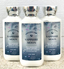 3 Bath Body Works SAPPHIRE MOON Body Lotion 8oz LOT/SET of 3