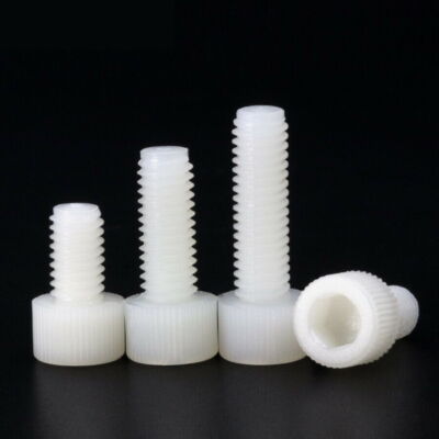 25pcs White Nylon Plastic Hex Socket Cap Screws M3 M4 M5 M6 M8