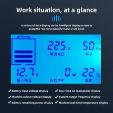 5000W 8000W Max 12V 24V 48V to 220V 240V Pure Sine Wave Power Inverter LCD USB