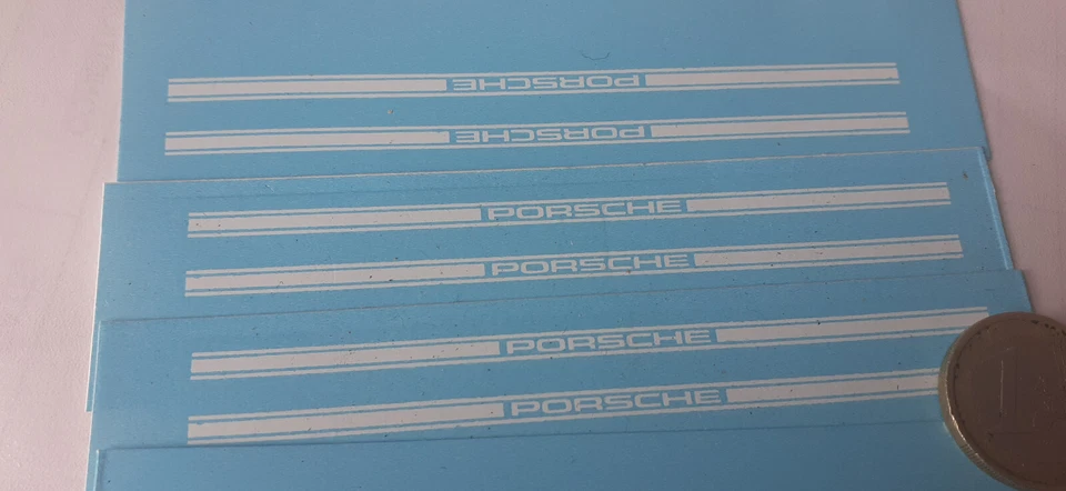 decals decalcomanie déco flanc pour voiture porsche en blanc - Photo 1/1