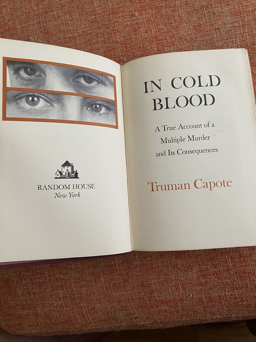 In Cold Blood by Truman Capote (1965, Hardcover) First Printing