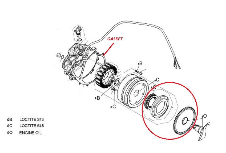 Aprilia Pegaso 650 2001 2002 2003 2004 embrague arranque rueda libre Foto 2 de 2