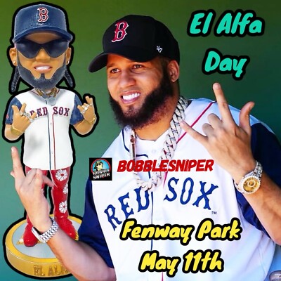 EL ALFA Boston Red Sox ''Dominican Rapper'' Exclusive Theme Night MLB Bobblehead