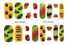 OOPS Lion Kikn MISPRINT Nail Polish Strips / Nail Wraps / Nail Stickers