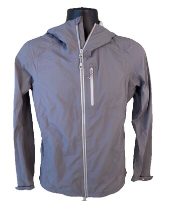 Mountain Hardwear Rain Jacket Womens Small Gray Full Zip VaporDry Hooded READ