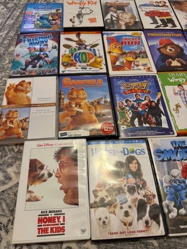 19 Kids DVD Movies Hop Paddington Chicken Run Flushed Away Garfield Diary wimpy - Picture 2 of 3