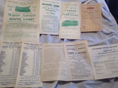 VINTAGE FRÜHE SOUTHDOWN MOTOR SERVICES ZEITTABELLEN ETC.