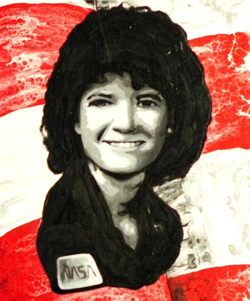 🔵 PRIMERO DE MUCHOS | Pintura Original Arte Decoración Retrato Mujer Famosa Foto 3 de 4