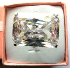 Bague Cristal De Roche Taille 59 - 23x13x7mm - Argent Massif 925 - Neuf Avec étiquettes