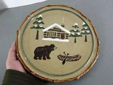 SONOMA LIFESTYLE FOR HOME WINTER LODGE 9" CHEESE APPETIZER CAKE PIE PLATE TRAY