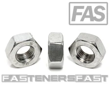 (25) M10-1.25 Stainless Steel DIN934 Fine Thread Metric Finished Hex Nut A2