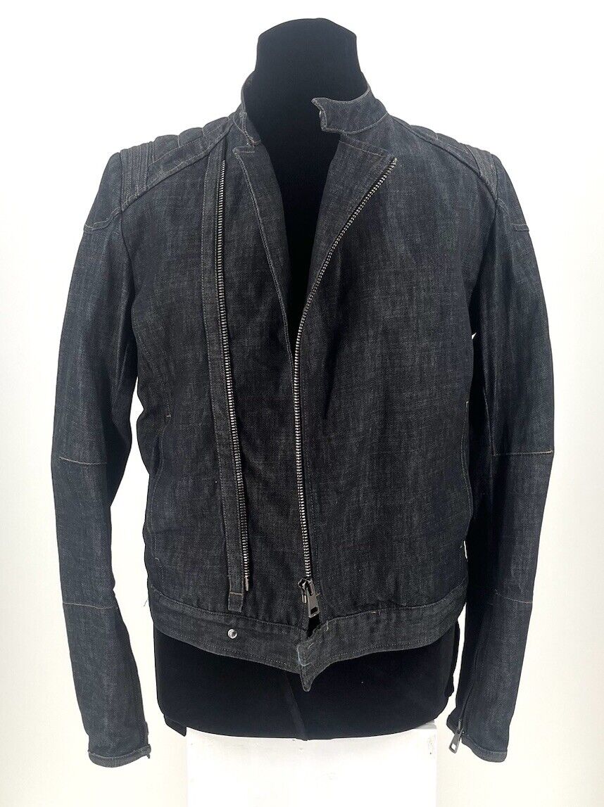 Vintage Gucci by Tom Ford men's Blue denim Moto jacket size Vintage Gucci by Tom Ford men's Blue denim Moto jacket size