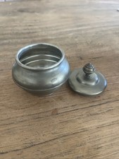 Zinndose Schmuckdose mit Deckel, Vintage,